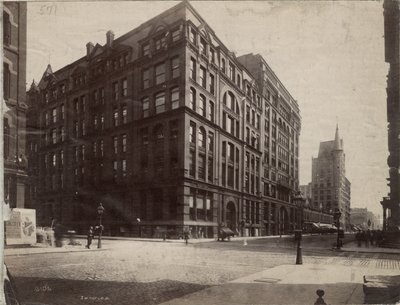 Die südöstliche Ecke der Dearborn und Monroe Streets, Chicago, 1890 von J. W. Taylor