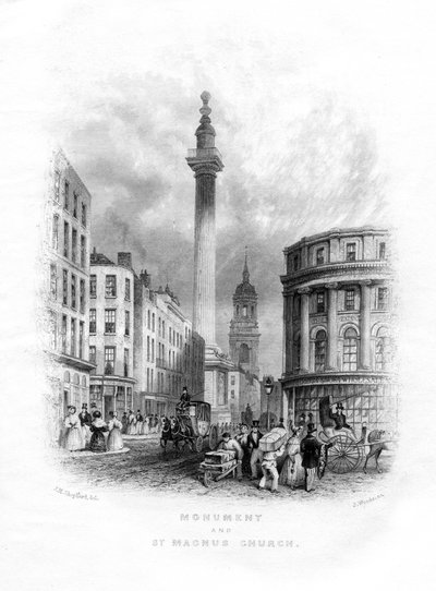 Denkmal und Kirche St. Magnus der Märtyrer, London von J. Woods
