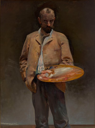 Selbstporträt des Künstlers mit Palette von Jacek Malczewski