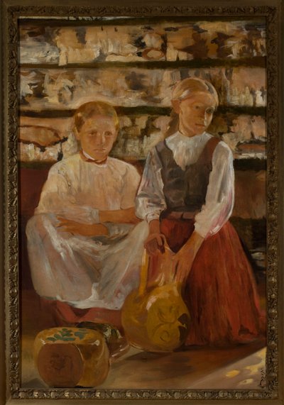 Zwei Mädchen mit Krug von Jacek Malczewski