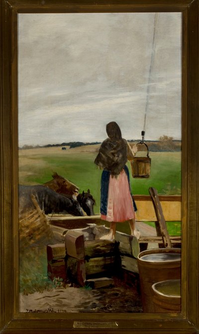Mädchen am Brunnen von Jacek Malczewski