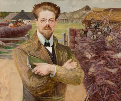 Porträt von Władysław Reymont von Jacek Malczewski