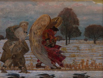 Hinter dem Engel (linker Teil des Triptychons) von Jacek Malczewski