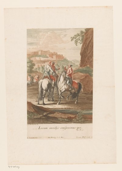 Reiter wählen einen guten Ort für den Kampf von Jacob Andreas Fridrich (I)