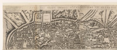 Stadtplan von Rom zur Zeit des Kaisers Augustus (oberes Blatt) von Jacob Bos