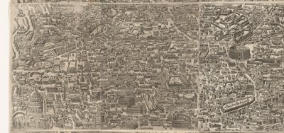 Stadtplan von Rom zur Zeit des Kaisers Augustus (mittleres Blatt) von Jacob Bos