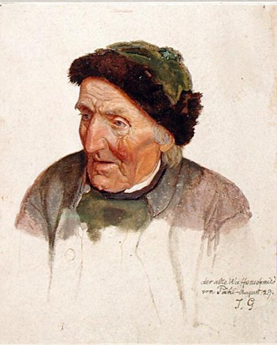 Der alte Rüstungsmacher von Pahl, 1829 von Jacob Gensler