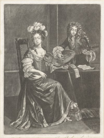 Musizierendes Paar von Jacob Gole