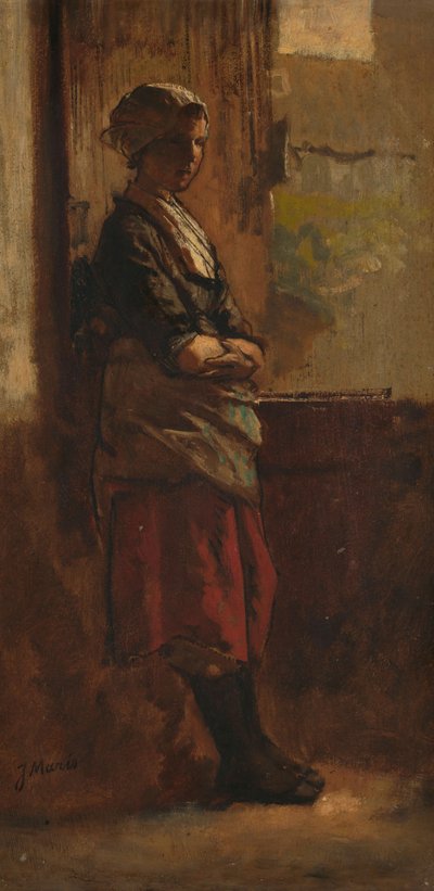 Mädchen an einer Tür von Jacob Henricus or Hendricus Maris