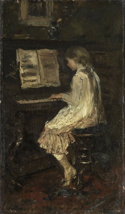 Mädchen am Klavier von Jacob Henricus or Hendricus Maris