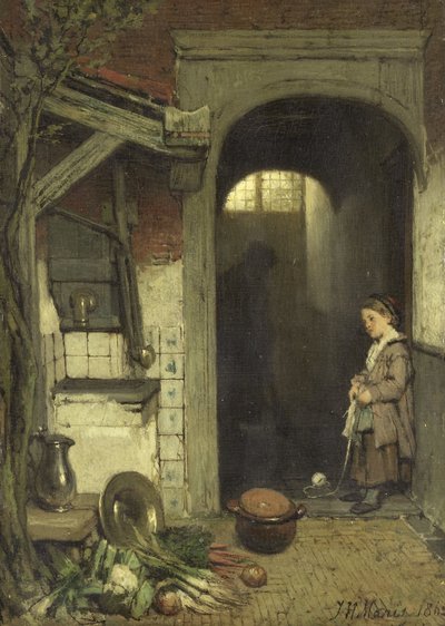 Kleiner Innenhof von Jacob Henricus or Hendricus Maris