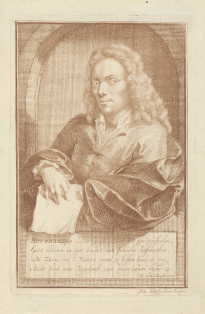 Porträt von Arnold Houbraken von Jacob Houbraken