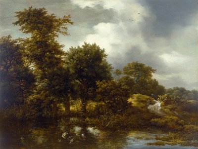 Waldlandschaft mit Teich (späte 1640er Jahre) von Jacob van Ruisdael