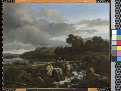 Landschaft mit Wasserfall von Jacob van Ruisdael