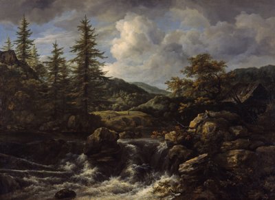 Waldlandschaft mit Wasserfall, ca. 1665-1670 von Jacob van Ruisdael