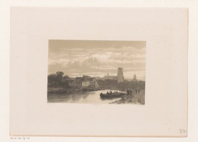 Blick auf Hafen und Deich von Jacob Jan van der Maaten