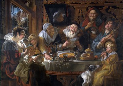 Wie die Alten singen, so zwitschern die Jungen von Jacob Jordaens