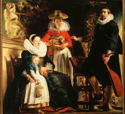 Jacob Jordaens und seine Familie in einem Garten von Jacob Jordaens