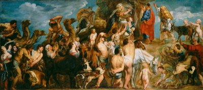 Moses schlägt Wasser aus dem Felsen von Jacob Jordaens