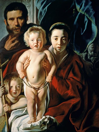 Die Heilige Familie mit Johannes dem Täufer, ca. 1620-25 von Jacob Jordaens