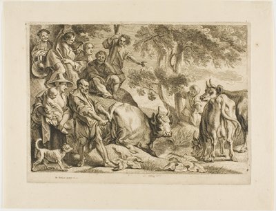Der Meister zieht die Kuh am Schwanz aus dem Graben von Jacob Jordaens