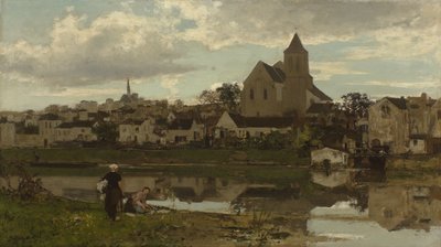 Gezicht op Montigny-sur-Loing von Jacob Maris