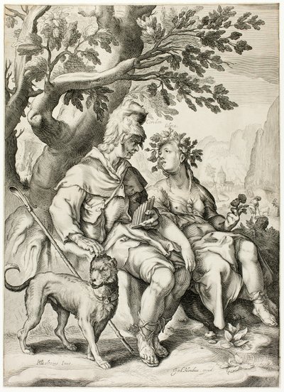Corydon und Sylvia von Jacob Matham