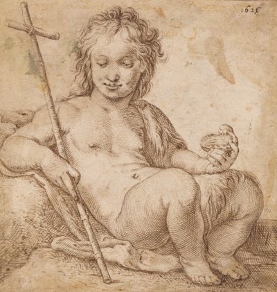 Der junge Johannes der Täufer von Jacob Matham