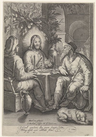 Das Mahl in Emmaus von Jacob Matham