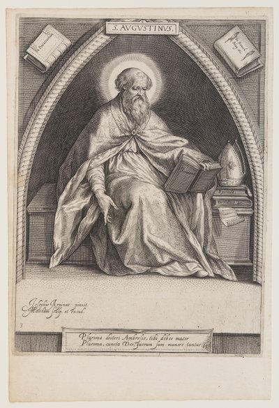 St. Augustinus, aus Die Kirchenväter von Jacob Matham