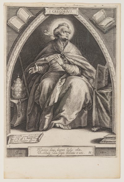 St. Gregor, aus Die Kirchenväter von Jacob Matham