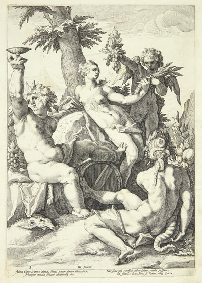 Ohne Ceres und Bacchus friert Venus von Jacob Matham