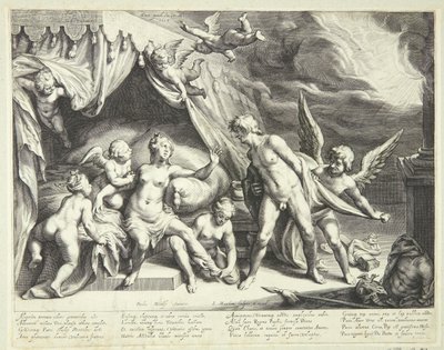 Venus und Mars von Apollo entdeckt von Jacob Matham