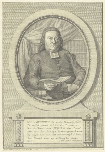 Porträt von Hermanus Adrianus Bruining von Jacob Schwartzenbach