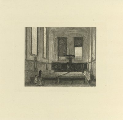 Innenraum der Mennonitenkirche in Utrecht von Jacob Taanman
