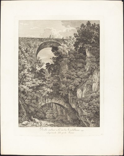 Antike Brücke in Civitá Castellana, volkstümlich Ponte Terano genannt von Jacob Wilhelm Mechau
