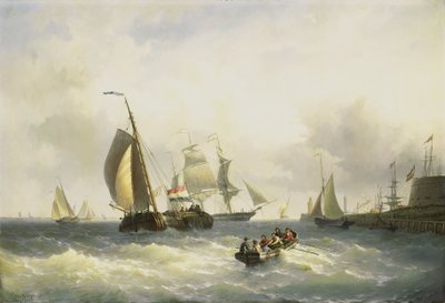 Ankerplatz in Bremerhaven von Jacob Willem Gruyter