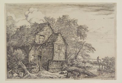 Das Häuschen und die Fußgängerbrücke von Jacob van Ruisdael