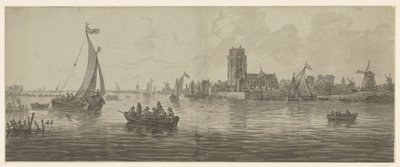 Ansicht von Dordrecht aus Südwesten von Jacob van Strij