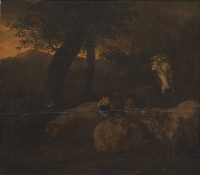 Schafherde im Wald von Jacob van der Does d.Æ.