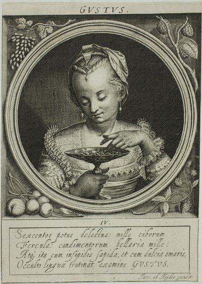 Geschmack, Platte vier aus Die fünf Sinne von Jacob van der Heyden