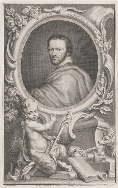 Benjamin Jonson von Jacobus Houbraken