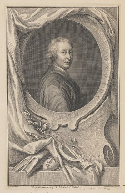 John Dryden von Jacobus Houbraken