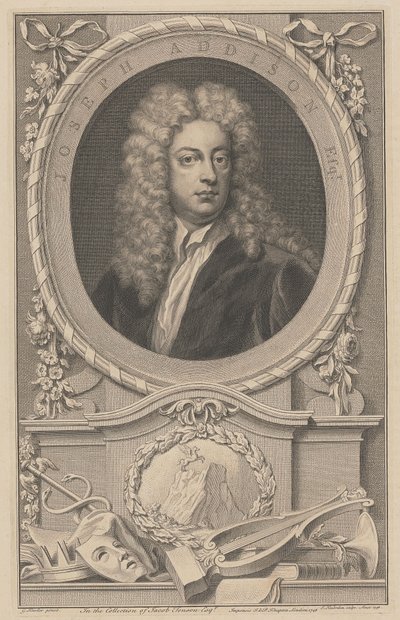 Joseph Addison Esquire von Jacobus Houbraken
