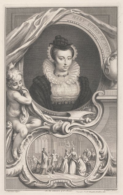 Maria Stuart, Königin von Schottland von Jacobus Houbraken