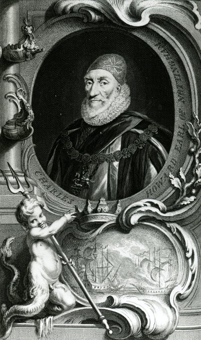 Porträt von Charles Howard, Earl of Nottingham, Illustration aus 