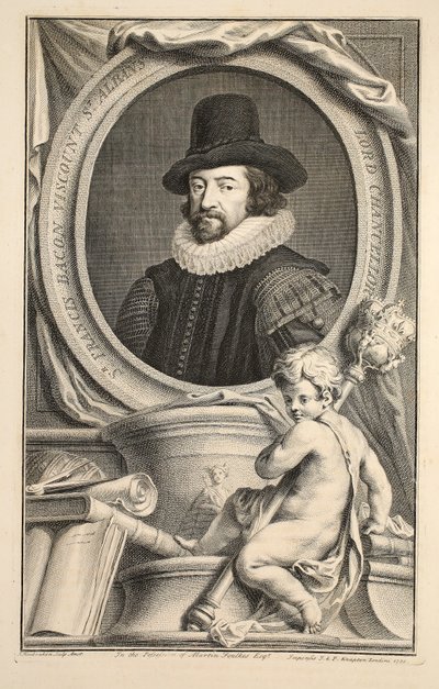 Porträt von Francis Bacon, Viscount von St. Albans, Illustration aus 