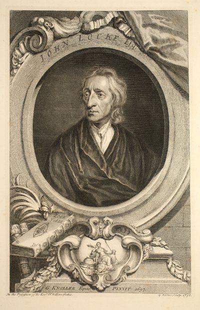 Porträt von John Locke, Illustration aus 