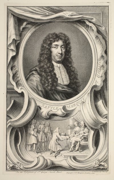 Porträt von Savile, Marquis von Halifax, Illustration aus 