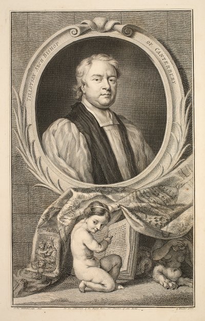 Porträt von Tillotson, Erzbischof von Canterbury, Illustration aus 